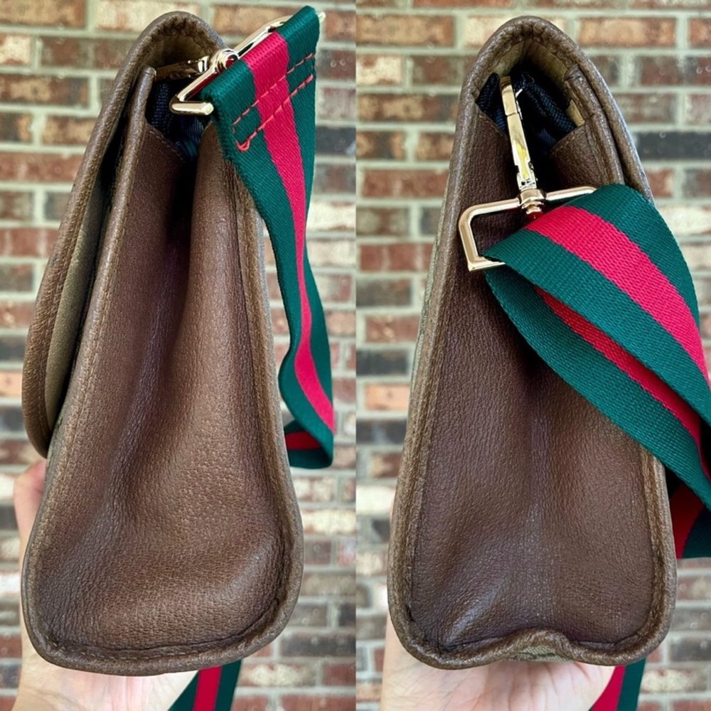 💚Auth♥️GUCCI GG Monogram Supreme VTG Web Interlocking Sherryline Ophidia - Picture 5 of 8